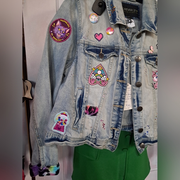Lisa Frank- custom RAGE Jacket- NEW CUFFS! KAWAII Lisa Frank themed- PRICE FIRM - Picture 7 of 10